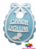 Canım Oğlum Mavi Köpük Kapı Süsü